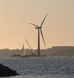 A floating wind farm